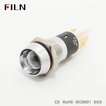 FILN 6V 12V 24V 110V 220v yellow blue green white led Metal Indicator light 14mm pilot Signal light lamp
FILN 6V 12V 24V 110V 220v yellow blue green white led Metal Indicator light 14mm pilot Signal light lamp