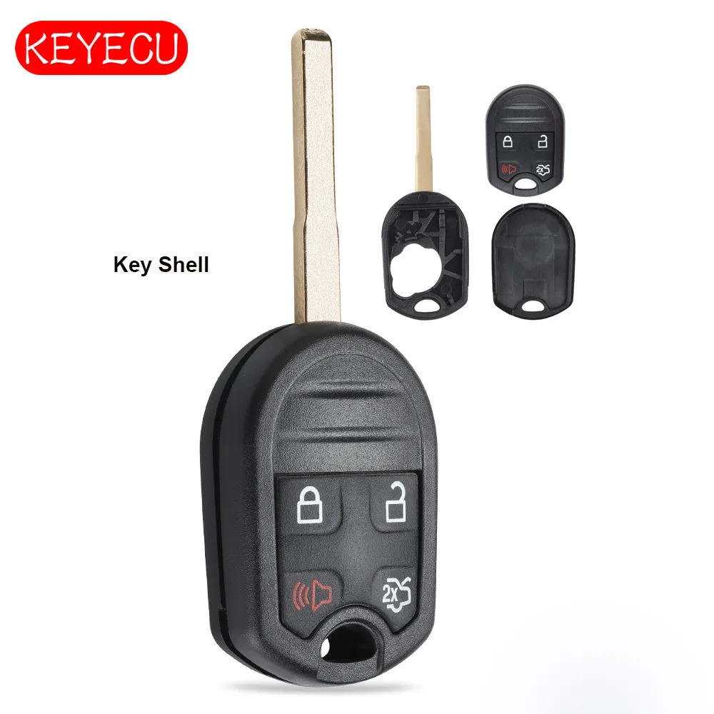 Keyecu Replacement Remote Key Shell Case Fob 4 Button Car Key Shell Case with HU101 Blade for Ford Fiesta, OUC6000022
Keyecu Replacement Remote Key Shell Case Fob 4 Button Car Key Shell Case with HU101 Blade for Ford Fiesta, OUC6000022
