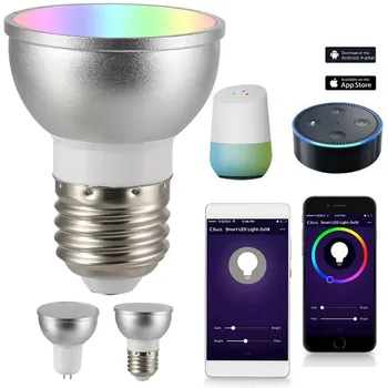 Smart Bulb WiFi E27/GU5.3/GU10 RGBW 6W Led Dimmable Compatible with Alexa & Google Home Remote Control by Smartphone Tablet
Smart Bulb WiFi E27/GU5.3/GU10 RGBW 6W Led Dimmable Compatible with Alexa & Google Home Remote Control by Smartphone Tablet