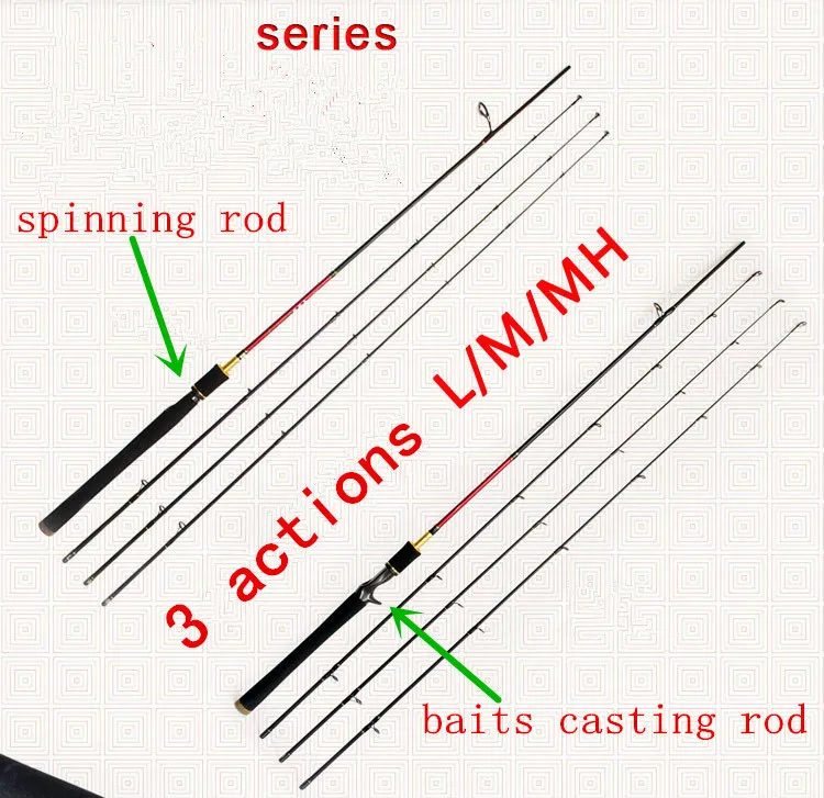 1.8m/2.1m/2.4m spinning rod baits casting rod f 3 pieces top parts 3 actions (L/M/MH) fishing rod superhard lure
1.8m/2.1m/2.4m spinning rod baits casting rod f 3 pieces top parts 3 actions (L/M/MH) fishing rod superhard lure