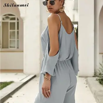 2019 Casual Romper Women Jumpsuit Solid Streetwear Playsuit Spaghetti Strap Summer Jumpsuit Long Sleeve Top Shirt Overalls
2019 Casual Romper Women Jumpsuit Solid Streetwear Playsuit Spaghetti Strap Summer Jumpsuit Long Sleeve Top Shirt Overalls