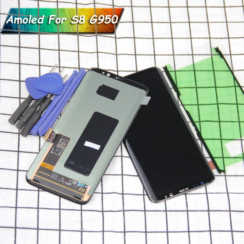 Amoled LCD For SAMSUNG S8 Lcd Display S8 G950 G950F lcd Touch Screen Digitizer Assembly phone Repair Parts
Amoled LCD For SAMSUNG S8 Lcd Display S8 G950 G950F lcd Touch Screen Digitizer Assembly phone Repair Parts