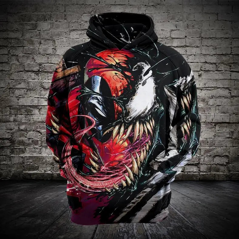 Venom Spiderman Costume Peter Parker Sweatshirts Cosplay 3D Digital Print Spiderman Hooded Long Sleeve Zippered Sweatshirt
Venom Spiderman Costume Peter Parker Sweatshirts Cosplay 3D Digital Print Spiderman Hooded Long Sleeve Zippered Sweatshirt