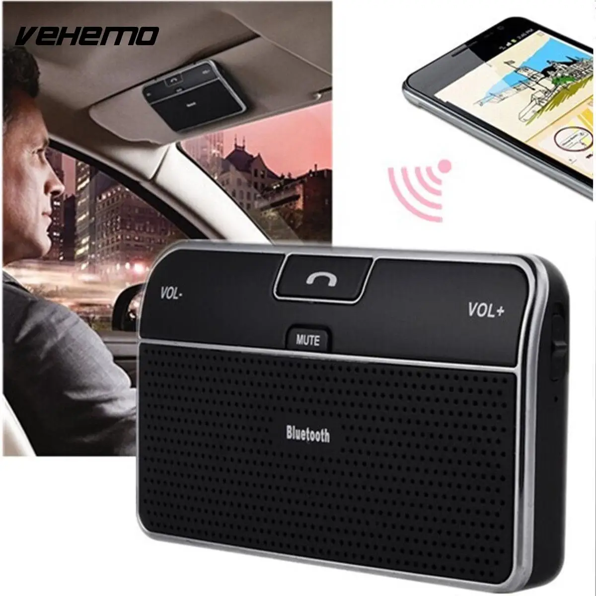 Car Kit Visor sun Hands free Stereo Wireless Bluetooth 4.0 Speakerphone Speaker*
Car Kit Visor sun Hands free Stereo Wireless Bluetooth 4.0 Speakerphone Speaker*