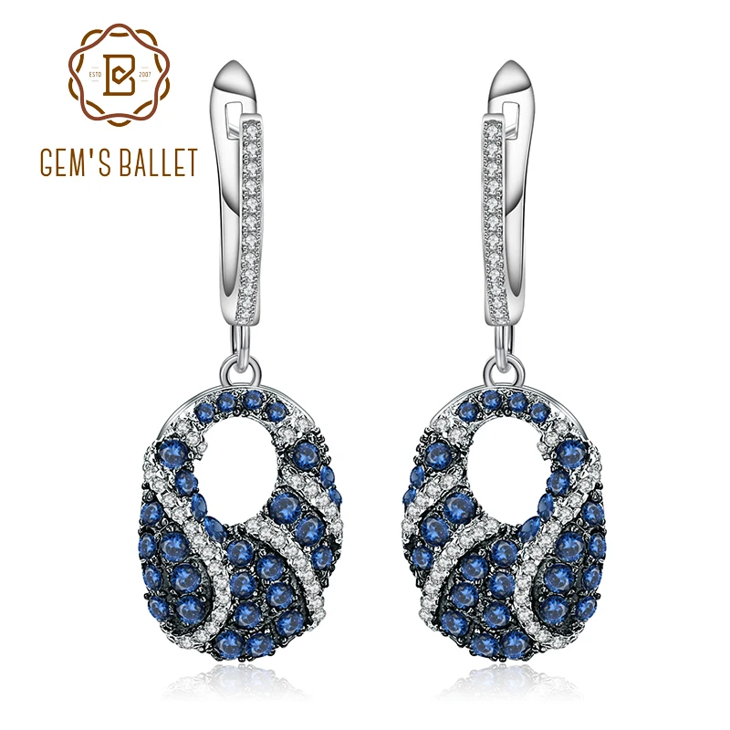 Gem's Ballet Natural Blue Sapphire Gemstone Drop Earrings 925 Sterling Silver Fine Jewelry For Women Vintage Earrings
Gem's Ballet Natural Blue Sapphire Gemstone Drop Earrings 925 Sterling Silver Fine Jewelry For Women Vintage Earrings