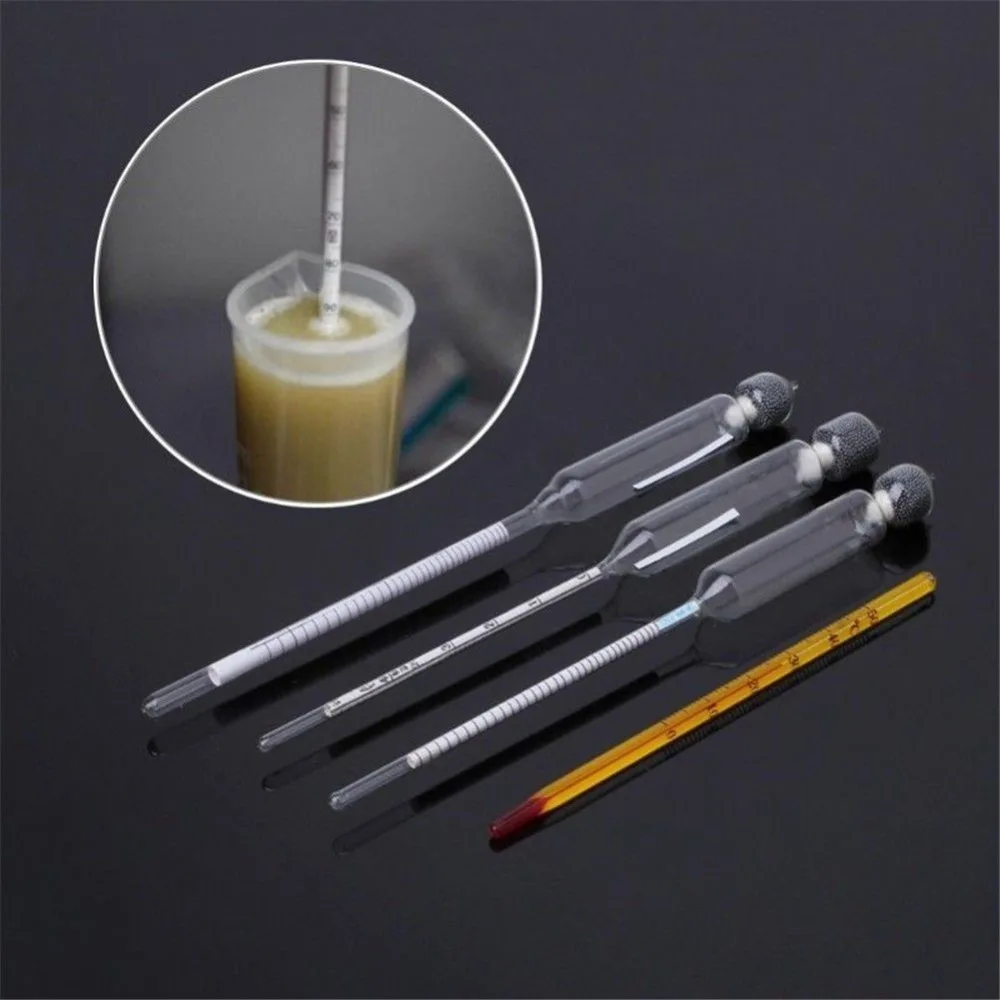 4pcs/Set Home Brewing Alcohol meter Alcohol Specific Gravity Meter&Thermometer Winemaking Gadget Set with Wood Box
4pcs/Set Home Brewing Alcohol meter Alcohol Specific Gravity Meter&Thermometer Winemaking Gadget Set with Wood Box