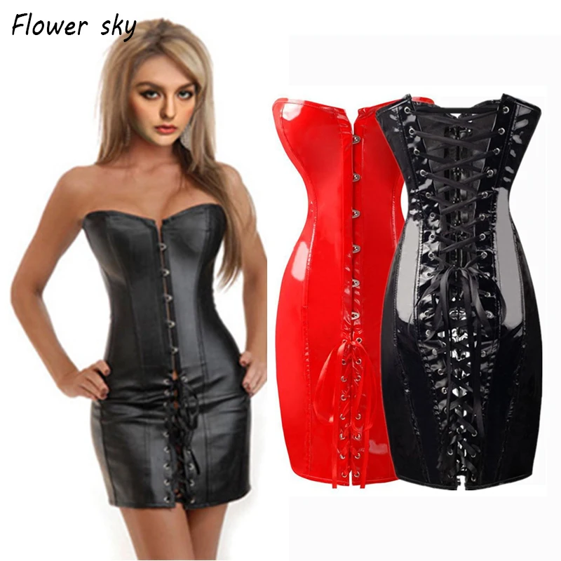 Sexy PVC corset dress corpete chest binder faux leather corsets and bustier corpetes e espartilhos bustier
Sexy PVC corset dress corpete chest binder faux leather corsets and bustier corpetes e espartilhos bustier