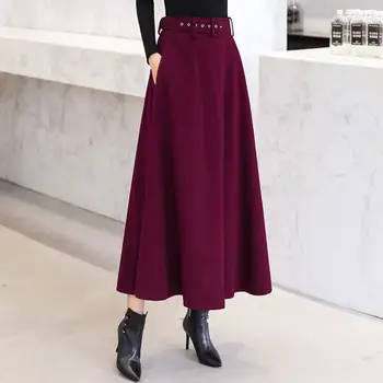Women Woolen Skirt Jupe Femme Fashion Vintage Warm Autumn Winter Skirt Women Big Swing Long Wool High Waist Skirt Faldas C5108
Women Woolen Skirt Jupe Femme Fashion Vintage Warm Autumn Winter Skirt Women Big Swing Long Wool High Waist Skirt Faldas C5108