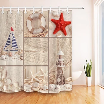 High Quality Sea Beach Shell Printed Shower Curtains Bath Screen Waterproof Products Bathroom Decor with Hooks
High Quality Sea Beach Shell Printed Shower Curtains Bath Screen Waterproof Products Bathroom Decor with Hooks