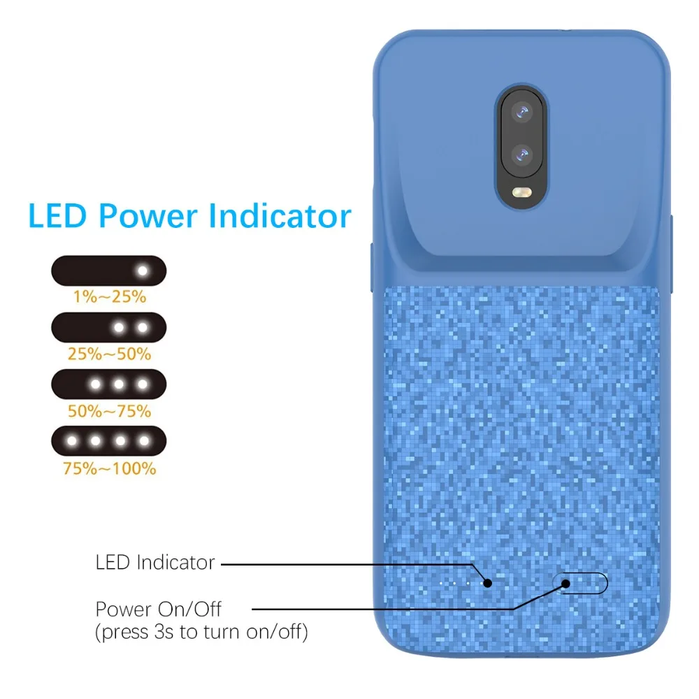 2019 Phone Case For OnePlus 6T Battery Charger Case 4700mAh External Backup Charger Power Bank Charging Phone Case Capa
2019 Phone Case For OnePlus 6T Battery Charger Case 4700mAh External Backup Charger Power Bank Charging Phone Case Capa