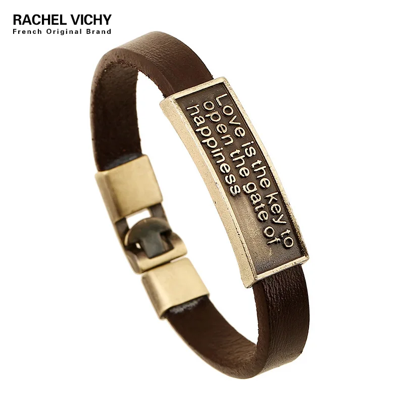 Love Is The Key To Open The Gate Of Happiness Brown Wristband Bracelet Punk Gothic Rock Leather Belt Bracelets For Men GTD038
Love Is The Key To Open The Gate Of Happiness Brown Wristband Bracelet Punk Gothic Rock Leather Belt Bracelets For Men GTD038