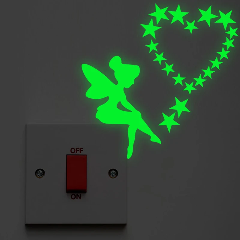 Luminous Angel Fairy Star Switch Panel Stickers Glow In The Dark Home Decoration Kids Room Fluorescent Mural Wall Vinyl Decals
Luminous Angel Fairy Star Switch Panel Stickers Glow In The Dark Home Decoration Kids Room Fluorescent Mural Wall Vinyl Decals