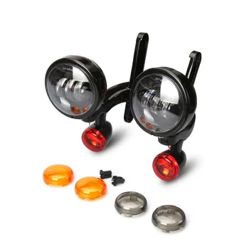 Motorcycle Black Auxiliary Lighting Brackets fog light with turn signals For Harley Street Glide FLHX Frame Parts 06-13
Motorcycle Black Auxiliary Lighting Brackets fog light with turn signals For Harley Street Glide FLHX Frame Parts 06-13