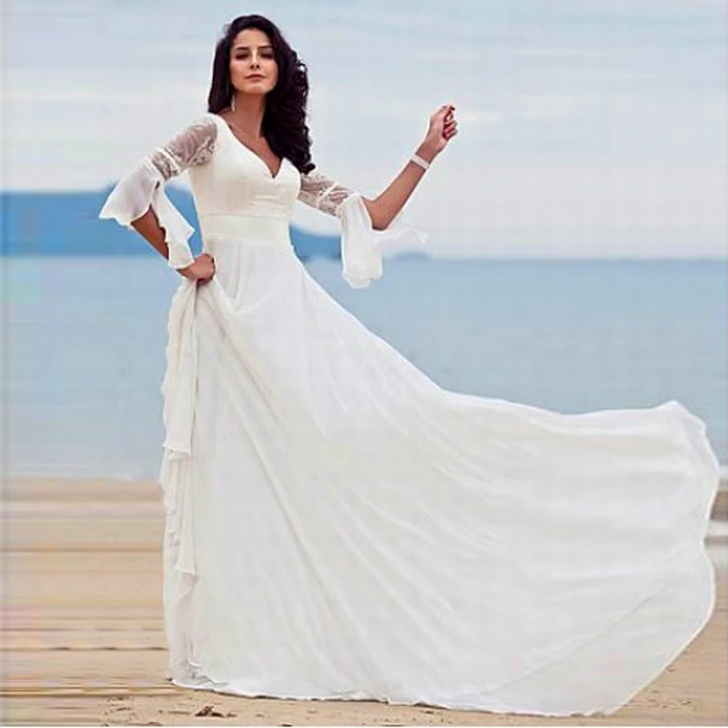 Women Vestidos Noiva 2015 Free Shipping A Line Chiffon Wedding Dress Country Western Wedding Dress
Women Vestidos Noiva 2015 Free Shipping A Line Chiffon Wedding Dress Country Western Wedding Dress