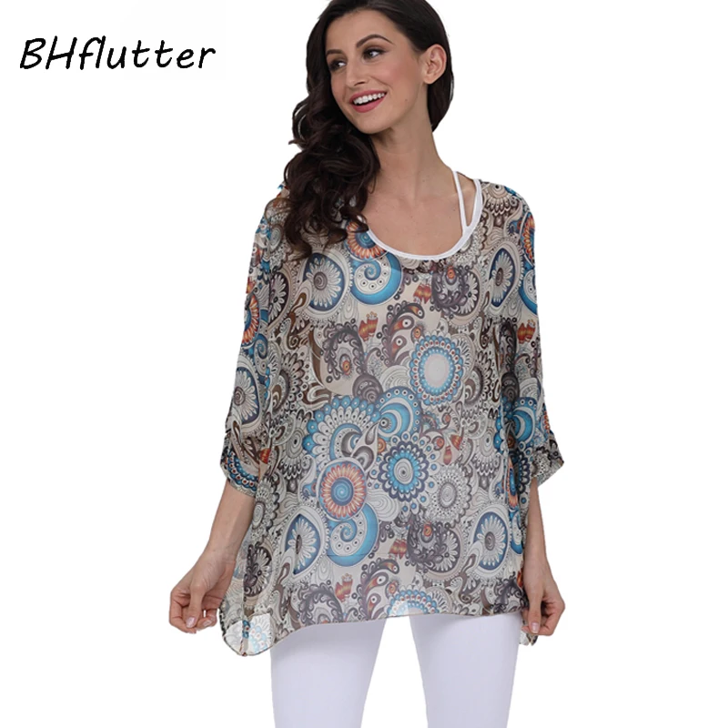 BHflutter New 2018 Women Blouses Batwing Sleeve Floral Print Casual Chiffon Blouse Shirt Summer Style Boho Chiffon Tops Blusas
BHflutter New 2018 Women Blouses Batwing Sleeve Floral Print Casual Chiffon Blouse Shirt Summer Style Boho Chiffon Tops Blusas