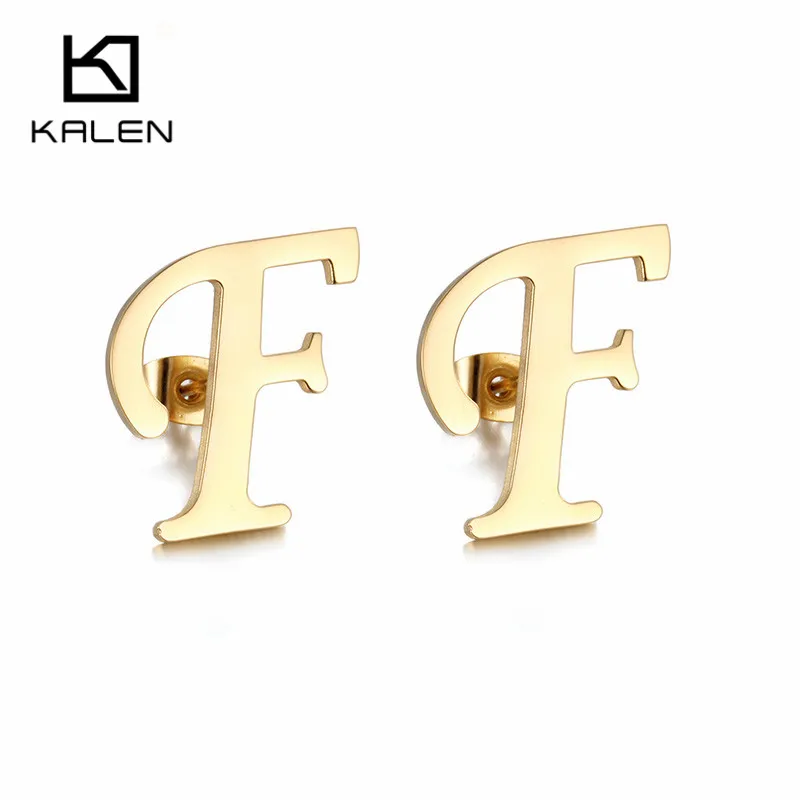 Kalen Jewellery Minimalist 26 Letter Gold Color Earrings Fashion Jewelry Stainless Steel Stud Earrings For Women 2017 Wholesale
Kalen Jewellery Minimalist 26 Letter Gold Color Earrings Fashion Jewelry Stainless Steel Stud Earrings For Women 2017 Wholesale