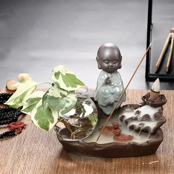 Backflow Incense Burner Holder Little Cute Monk Small Buddha Waterfall Vase Sandalwood Censer Home Decor Use In Home Teahouse
Backflow Incense Burner Holder Little Cute Monk Small Buddha Waterfall Vase Sandalwood Censer Home Decor Use In Home Teahouse