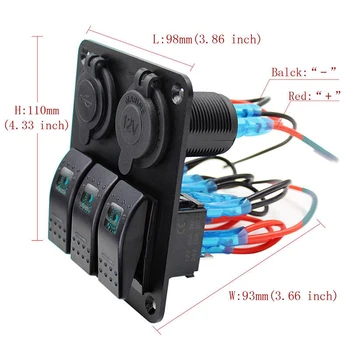 1pc 3 Gang Waterproof USB Toggle Automotive Switch Panel LED Car Marine Rocker Boat
1pc 3 Gang Waterproof USB Toggle Automotive Switch Panel LED Car Marine Rocker Boat