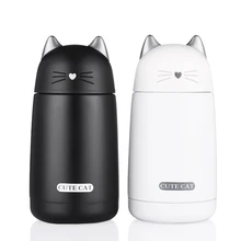 Cute Cat Thermos Cup Kids Thermo Mug Drinkware Child 330ML Water Bottle Stainless Steel Vacuum Flask