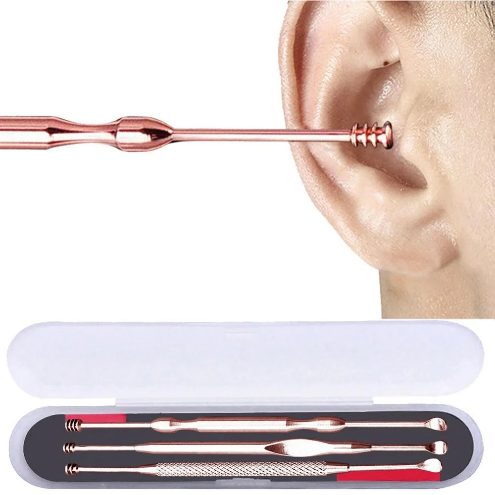 3Pcs/Set Stainless Steel Ear Pick Double-ended Earpick Ear Wax Remover Ear Cleaner Spoon Spiral Ear Clean Tool #247721
3Pcs/Set Stainless Steel Ear Pick Double-ended Earpick Ear Wax Remover Ear Cleaner Spoon Spiral Ear Clean Tool #247721