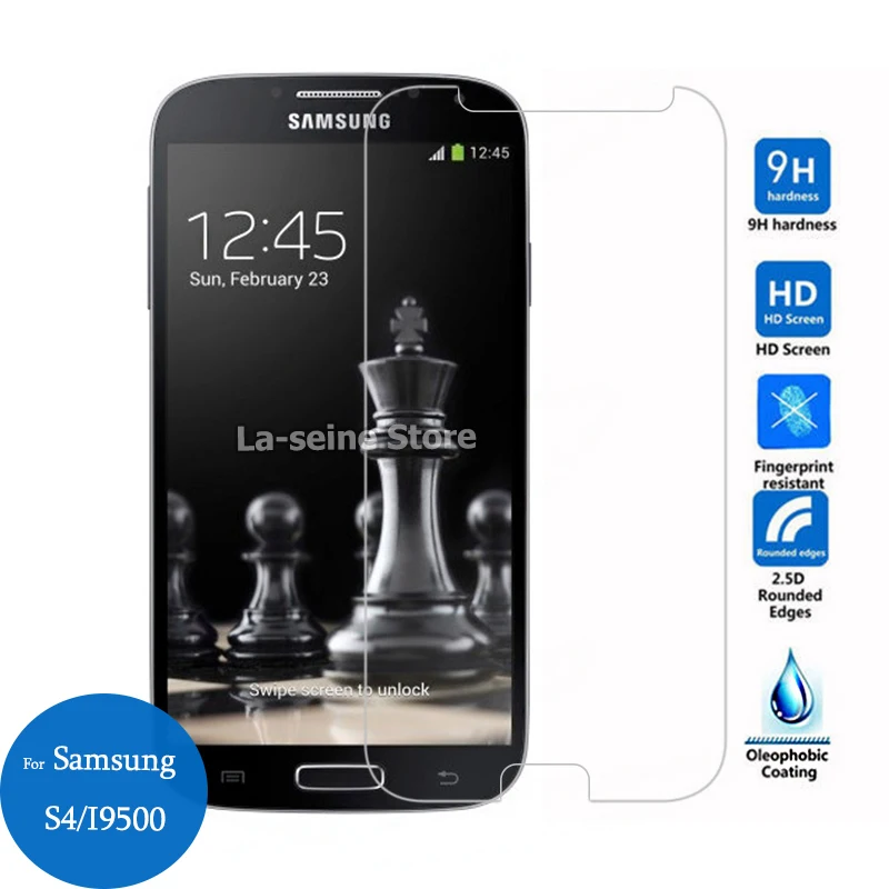 For Samsung Galaxy S4 tempered glass screen protector 9h Safety Glass Film on S 4 IV I9506 Gt-i9500 Gt-i9505 Gt-I9502 | Мобильные