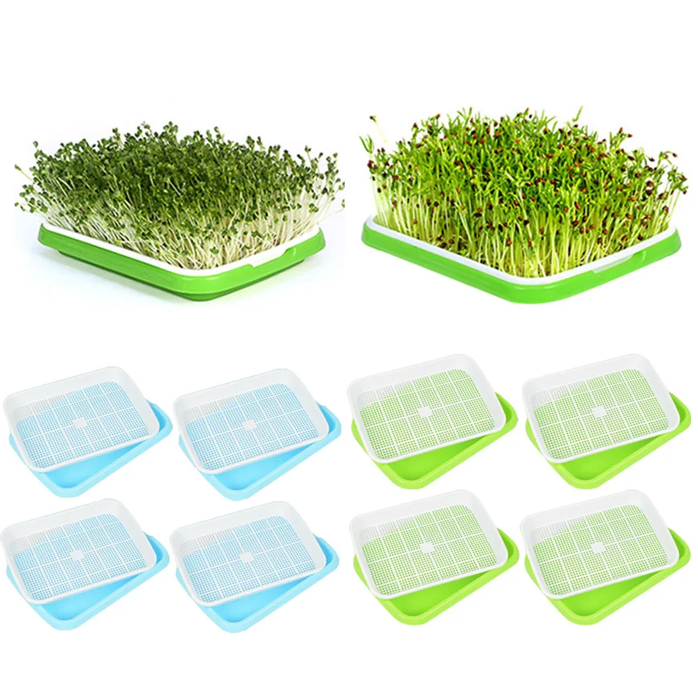 Behogar 4 Set Double-layer Plant Seed Sprouter Germination Tray for Garden Beans Peas Mung Wheat Grass Alfalfa Vanilla Radish
Behogar 4 Set Double-layer Plant Seed Sprouter Germination Tray for Garden Beans Peas Mung Wheat Grass Alfalfa Vanilla Radish