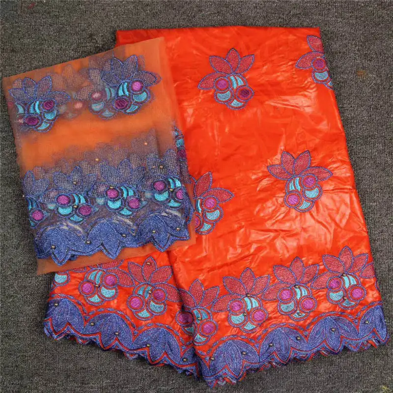 2018 Hot African Flower Bazin Riche Brocade Fabric Embroidered Design Brocade Lace Fabric +2yards net lace for Dress -35
2018 Hot African Flower Bazin Riche Brocade Fabric Embroidered Design Brocade Lace Fabric +2yards net lace for Dress -35