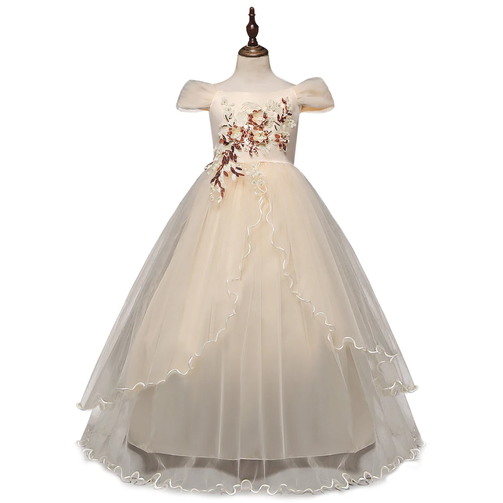 Flower Girl Dresses For Wedding Party 2019 New Tule Teen Princess Dress Children Evening Clothing Formal Pageant Kids Prom Gowns (7)