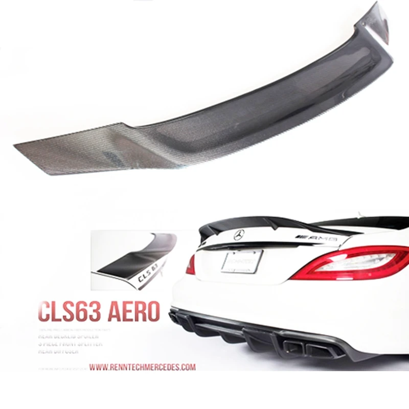 

For Mercedes CLS Class W218 Spoiler Carbon Fiber Rear Trunk Spoiler Wing R Style 2011 2012 2013 2014 2015 2016