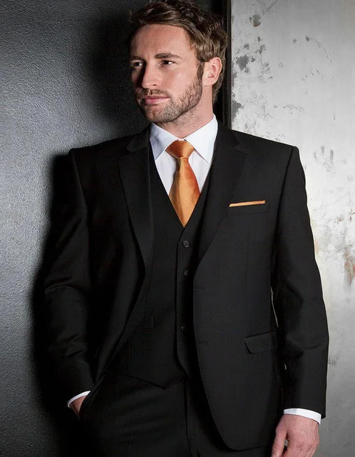 2018 Casual Style Custom Tuxedos Notched Lapel Slim Fit Black 3 Pieces Wedding Dress Best Men Suits Traje (jacket+pants+vest)
2018 Casual Style Custom Tuxedos Notched Lapel Slim Fit Black 3 Pieces Wedding Dress Best Men Suits Traje (jacket+pants+vest)