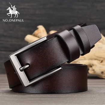NO.ONEPAUL Men's designer's new skinny leather fashion belt alloy business style pin buckle high quality cowhide black belts
NO.ONEPAUL Men's designer's new skinny leather fashion belt alloy business style pin buckle high quality cowhide black belts