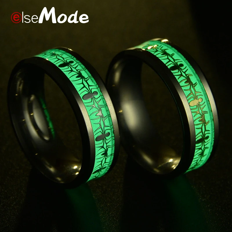 ELSEMODE Spiderman Fans Spider Luminous Ring Glow In the Dark For Women Men 316 L Titanium Stainless Steel Wedding Band Jewelry
ELSEMODE Spiderman Fans Spider Luminous Ring Glow In the Dark For Women Men 316 L Titanium Stainless Steel Wedding Band Jewelry