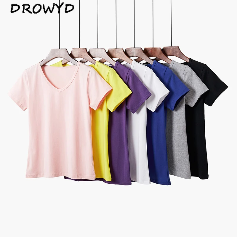 7 Colors Plus Size Casual V-neck Loose T-shirt 2019 Summer Solid Color Women's Shirt 5XL Fashion 100% Cotton Stretch T-shirt
7 Colors Plus Size Casual V-neck Loose T-shirt 2019 Summer Solid Color Women's Shirt 5XL Fashion 100% Cotton Stretch T-shirt