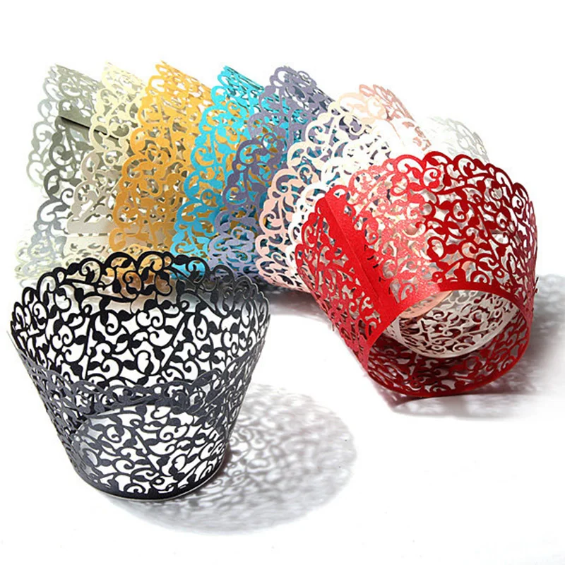 12pcs Laser Cut 19 Colors Lace Wedding Cupcake Wrapper Filigree Vine Wraps Collars Cups Bridal Shower Party Table Decoration
12pcs Laser Cut 19 Colors Lace Wedding Cupcake Wrapper Filigree Vine Wraps Collars Cups Bridal Shower Party Table Decoration
