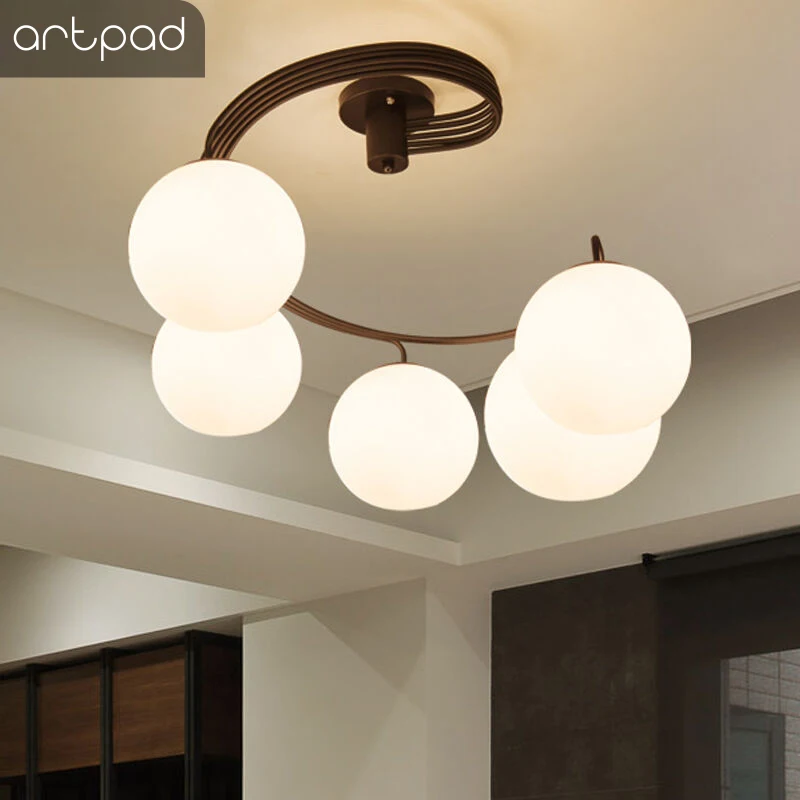 Artpad Creative Design Surface Mounted Iron Ceiling Lamp Led Living Room Bedroom Office 3/5 Head Black Ceiling LighT E27 Bulb
Artpad Creative Design Surface Mounted Iron Ceiling Lamp Led Living Room Bedroom Office 3/5 Head Black Ceiling LighT E27 Bulb
