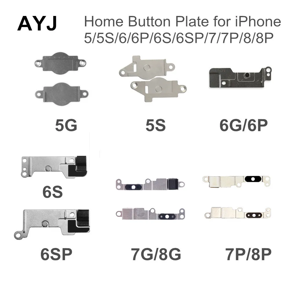 100pcs AYJ Home button Metal Plate Bracket Holder for iPhone 5 5S 6 6P 6S 6SP 7G 7 7P 8 Plus Cover Fastening Clip Spacer
100pcs AYJ Home button Metal Plate Bracket Holder for iPhone 5 5S 6 6P 6S 6SP 7G 7 7P 8 Plus Cover Fastening Clip Spacer