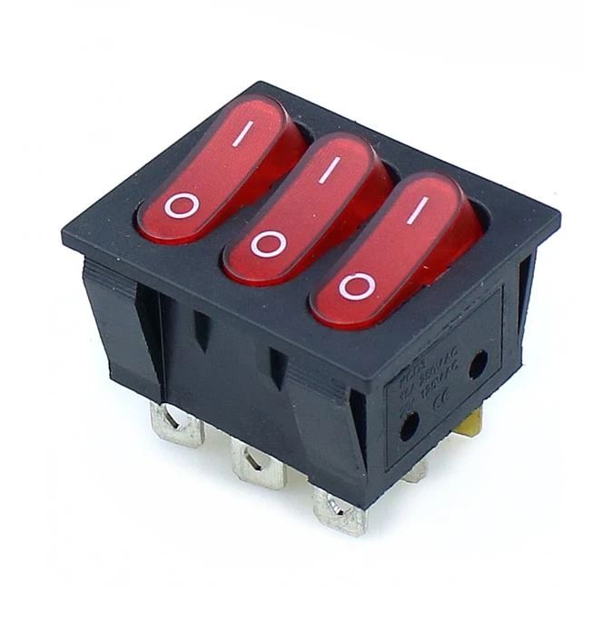 KCD Big Rocker Switches red Three-Way Switch 9 Pin 2 Position multi-knife single-throw 15A 250V 20A 125VAC AC ON-OFF
KCD Big Rocker Switches red Three-Way Switch 9 Pin 2 Position multi-knife single-throw 15A 250V 20A 125VAC AC ON-OFF