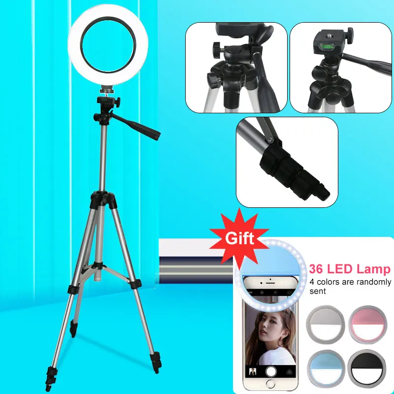 Dimmable LED Studio Camera Ring Light Photo Mobile Phone Video Annular Lamp Tripod Selfie Stick For Xiaomi iphone Canon Nikon
Dimmable LED Studio Camera Ring Light Photo Mobile Phone Video Annular Lamp Tripod Selfie Stick For Xiaomi iphone Canon Nikon