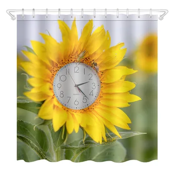 LB Sunflower Clock Shower Curtain Extra Long Bathroom Mildew Resistant Waterproof Polyester Fabric For Man Home Bathtub Decor
LB Sunflower Clock Shower Curtain Extra Long Bathroom Mildew Resistant Waterproof Polyester Fabric For Man Home Bathtub Decor