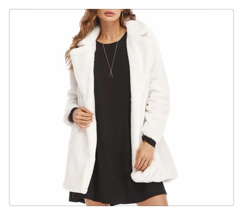 Imitation fur coat 2018 European and American women's wear long and loose plush soft rabbit hair (2)
