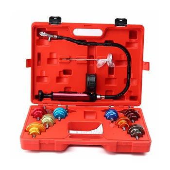 14pcs Universal Radiator Pressure Tester Tool Kit Cooling System Testing Tool Water Tank Leakage Detector
14pcs Universal Radiator Pressure Tester Tool Kit Cooling System Testing Tool Water Tank Leakage Detector