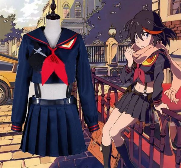 Full set New Kill La Kill Heroine Matoi Ryuuko Uniform Made anime Cosplay halloween Costume for women harajuku 6 in 1
Full set New Kill La Kill Heroine Matoi Ryuuko Uniform Made anime Cosplay halloween Costume for women harajuku 6 in 1