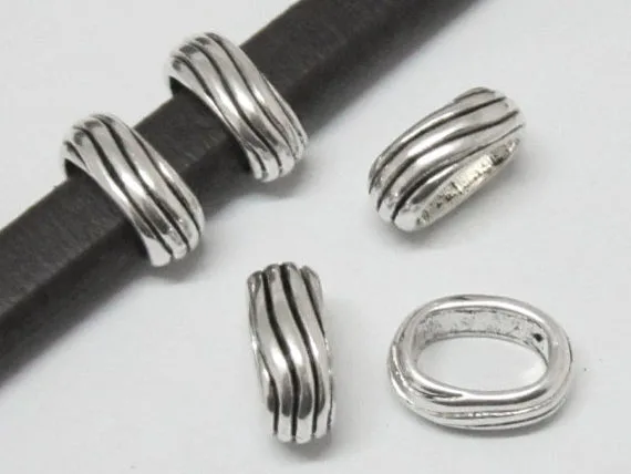 Thick Oval Beads Curve Stripe Licorice Findings For Licorice Leather Bracelets -LF02
Thick Oval Beads Curve Stripe Licorice Findings For Licorice Leather Bracelets -LF02