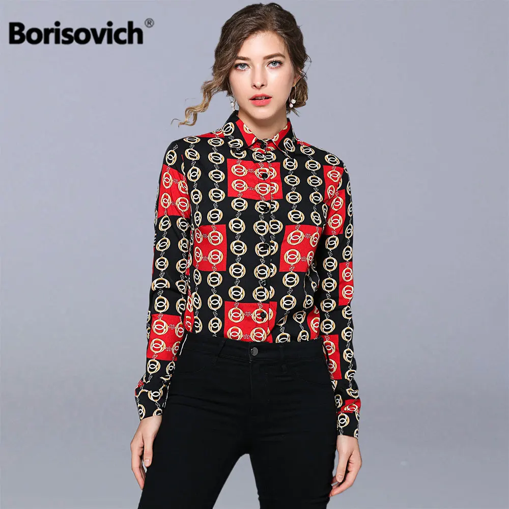 Borisovich Women Casual Blouses Shirts New Brand 2019 Vintage Print Turn-down Collar Long Sleeve Office Lady Elegant Shirt N1139
Borisovich Women Casual Blouses Shirts New Brand 2019 Vintage Print Turn-down Collar Long Sleeve Office Lady Elegant Shirt N1139