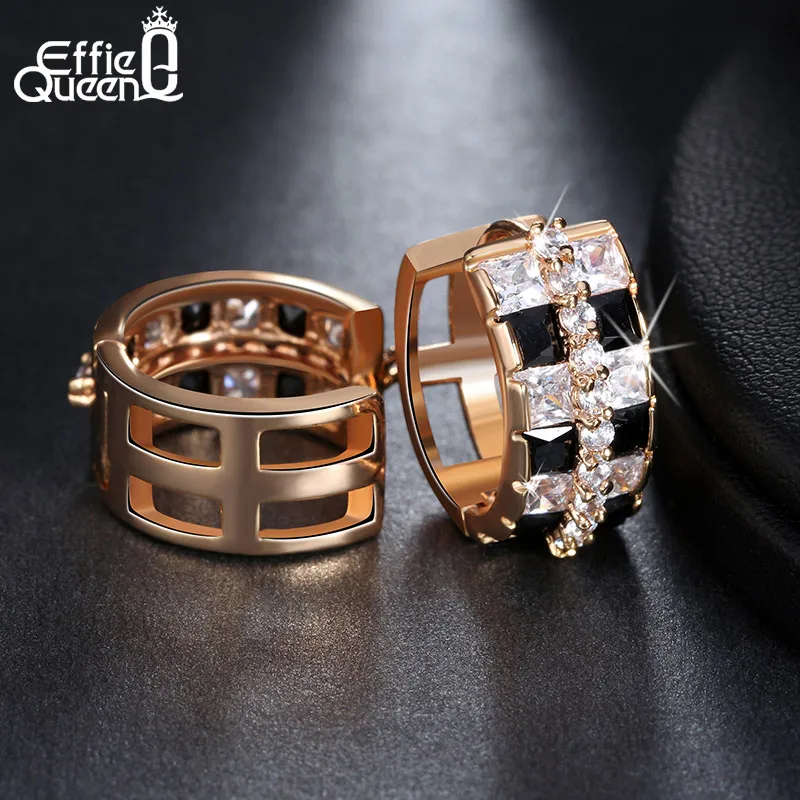 Effie Queen Beautiful Black/Clear Mix Color Zircon Stud Earrings High Polished Luxury Wedding Earrings for Women Jewelry DDE20
Effie Queen Beautiful Black/Clear Mix Color Zircon Stud Earrings High Polished Luxury Wedding Earrings for Women Jewelry DDE20