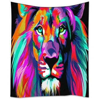 HommomH Tapestry Art Decor Wall Hanging in Dorm Living Room Bedroom Watercolor Lion Head Colorful
HommomH Tapestry Art Decor Wall Hanging in Dorm Living Room Bedroom Watercolor Lion Head Colorful