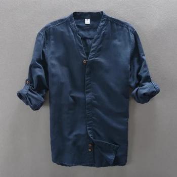 Helisopus Vintage Linen Shirts Men Long Sleeve V-neck Slim Fit Shirts Casual Streetwear Chinese Kongfu Tops camisa masculina
Helisopus Vintage Linen Shirts Men Long Sleeve V-neck Slim Fit Shirts Casual Streetwear Chinese Kongfu Tops camisa masculina