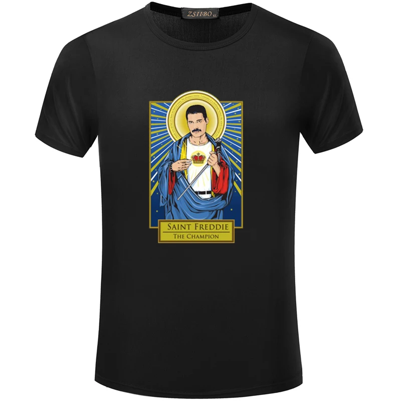 Saint Freddie Mercury Cartoon Harajuku Print T Shirts Men Fashion Short Sleeve Tops Character Hip Hop Men's T-shirt S5MC44-R
Saint Freddie Mercury Cartoon Harajuku Print T Shirts Men Fashion Short Sleeve Tops Character Hip Hop Men's T-shirt S5MC44-R