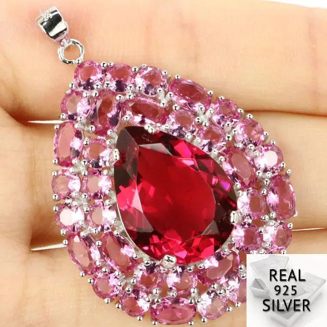 Guaranteed Real 925 Solid Sterling Silver 9.2g Top Long Big Gem Pink Tourmaline Pendant 45x30mm
Guaranteed Real 925 Solid Sterling Silver 9.2g Top Long Big Gem Pink Tourmaline Pendant 45x30mm