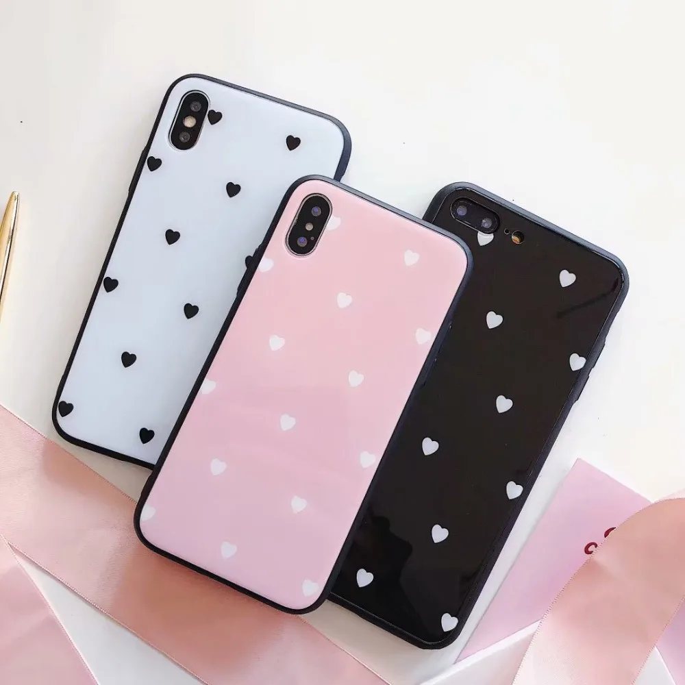 Hazy beauty For iPhone X XS XS Max XR Case Luxury Love Heart Pattern Hard Glass Phone Cases For iphone 6S 6 7 8 plus Back Cover
Hazy beauty For iPhone X XS XS Max XR Case Luxury Love Heart Pattern Hard Glass Phone Cases For iphone 6S 6 7 8 plus Back Cover